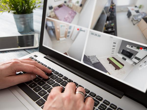 Home security system monitoring