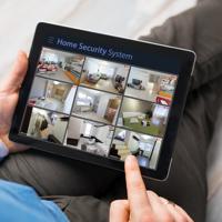 Home Security System on Tablet