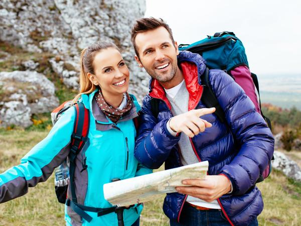 Couple Hiking with Map